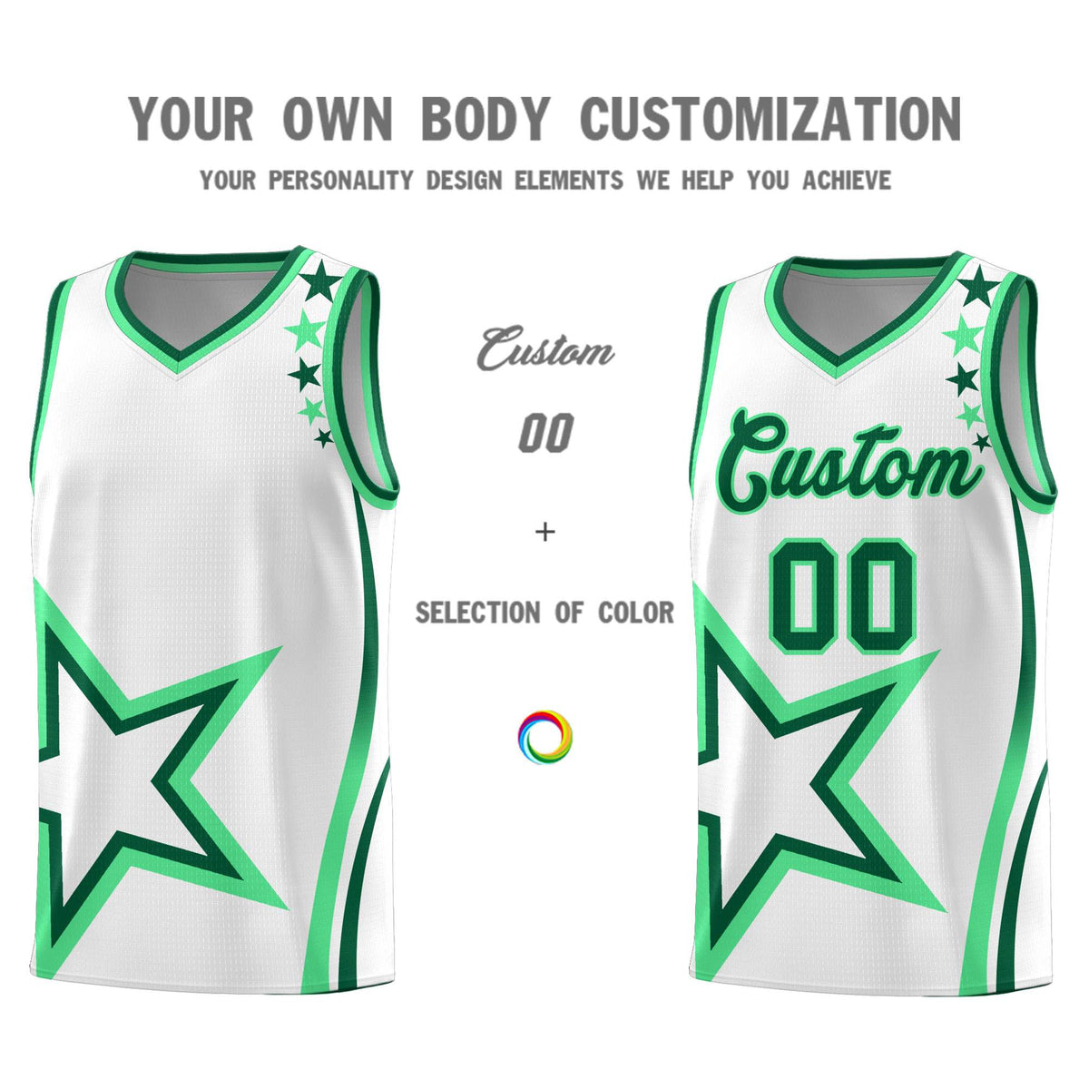 Custom Neon Green Navy-White Side Two-Tone Classic Sports Uniform Basketball Jersey |KXKSHOP