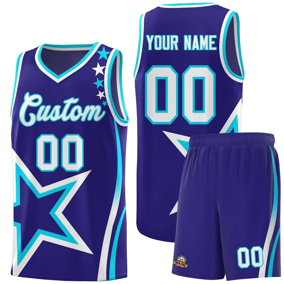 Custom Neon Green Navy-White Side Two-Tone Classic Sports Uniform Basketball Jersey |KXKSHOP