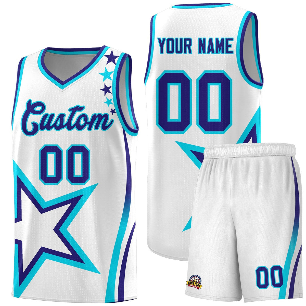 Custom Neon Green Navy-White Side Two-Tone Classic Sports Uniform Basketball Jersey |KXKSHOP