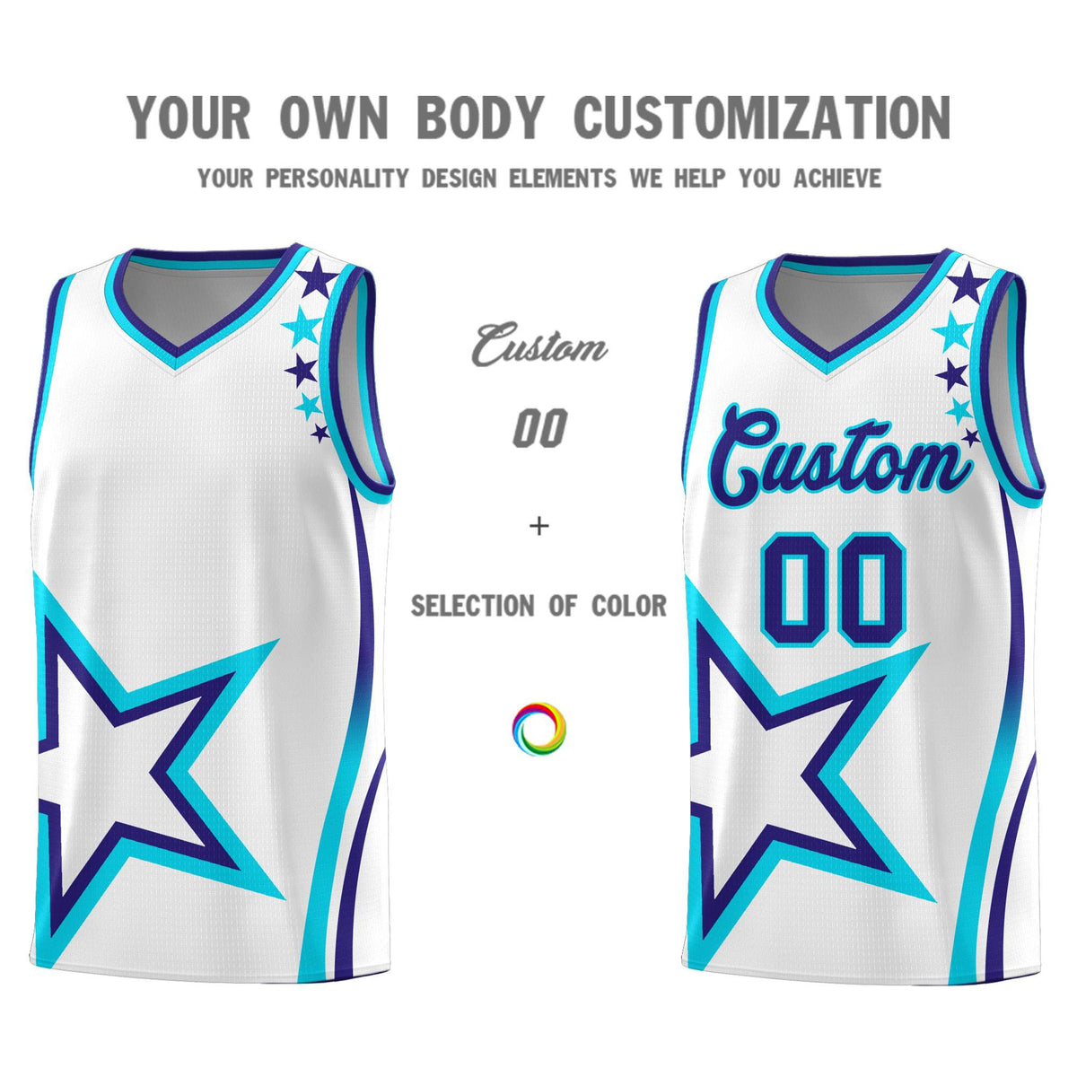 Custom Neon Green Navy-White Side Two-Tone Classic Sports Uniform Basketball Jersey |KXKSHOP