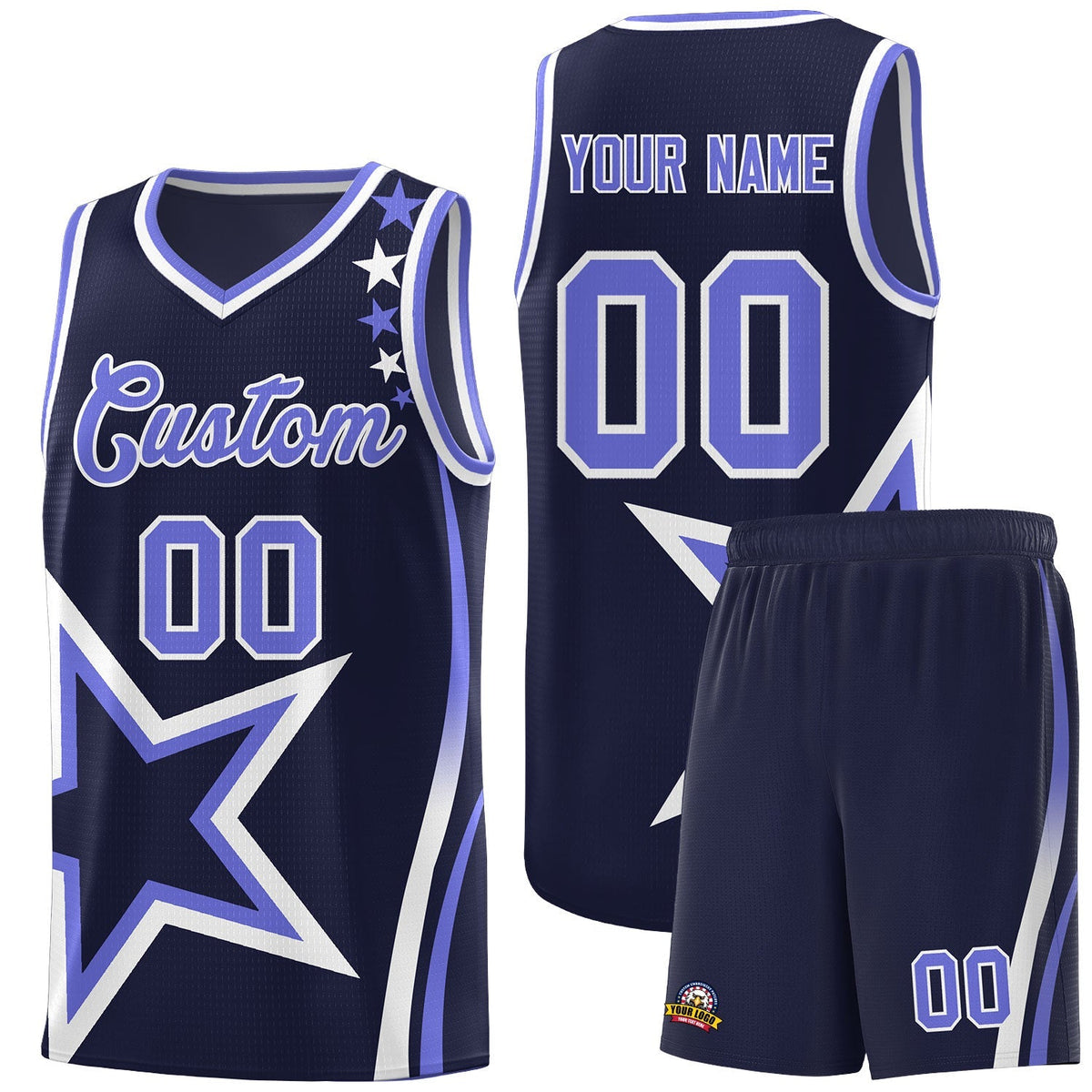 Custom Neon Green Navy-White Side Two-Tone Classic Sports Uniform Basketball Jersey |KXKSHOP
