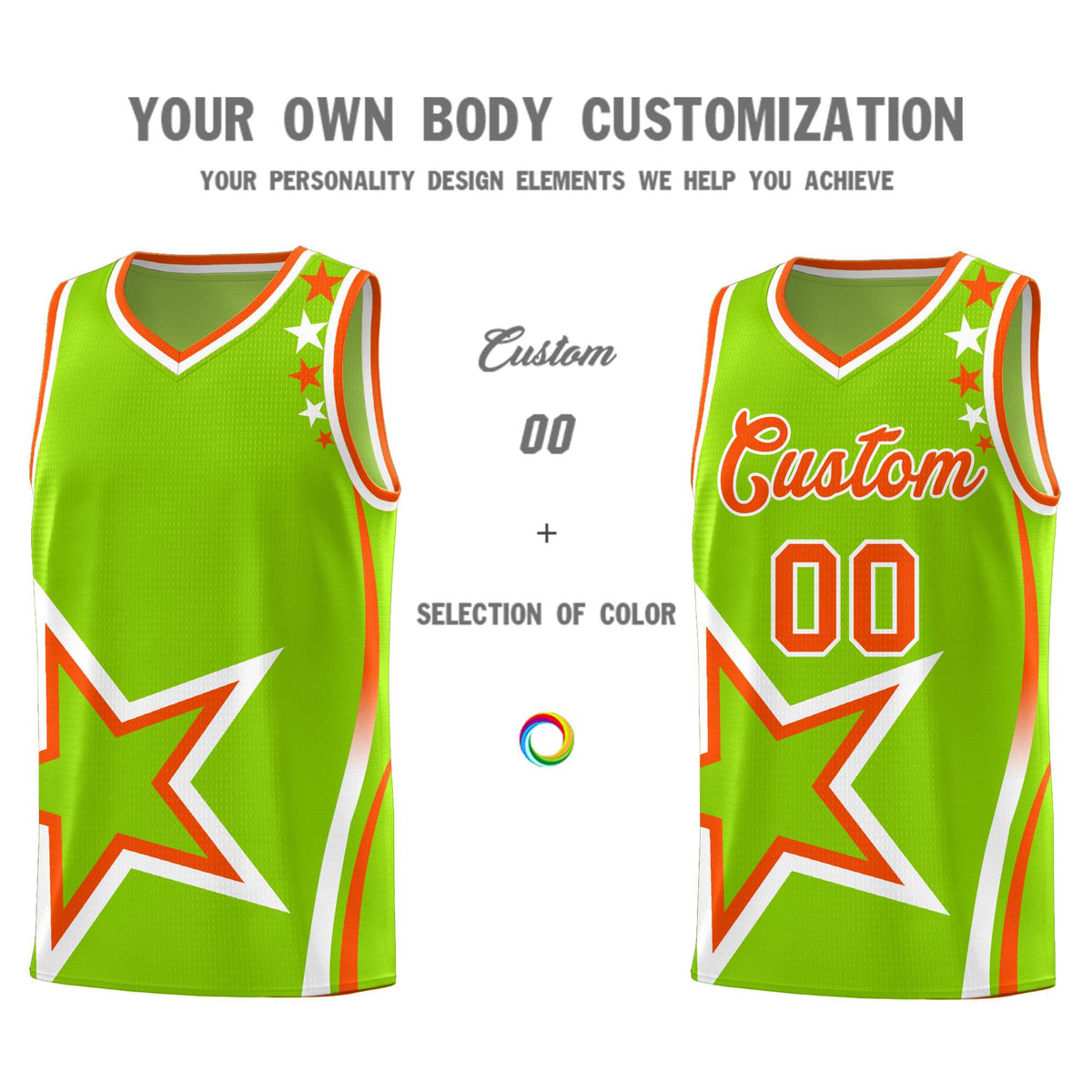 Custom Neon Green Navy-White Side Two-Tone Classic Sports Uniform Basketball Jersey |KXKSHOP