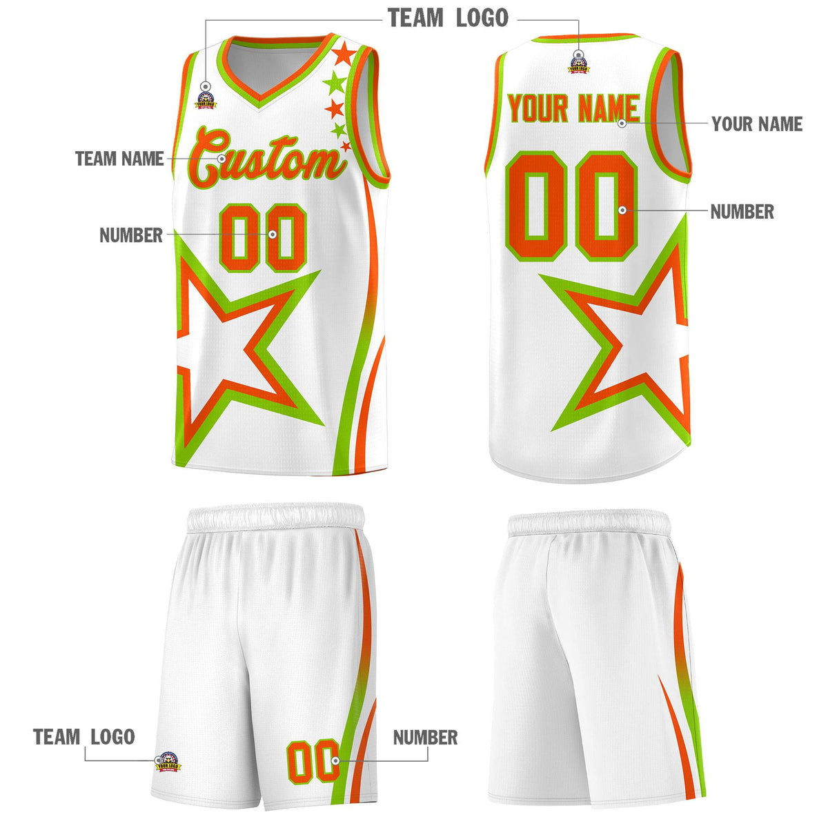 Custom Neon Green Navy-White Side Two-Tone Classic Sports Uniform Basketball Jersey |KXKSHOP
