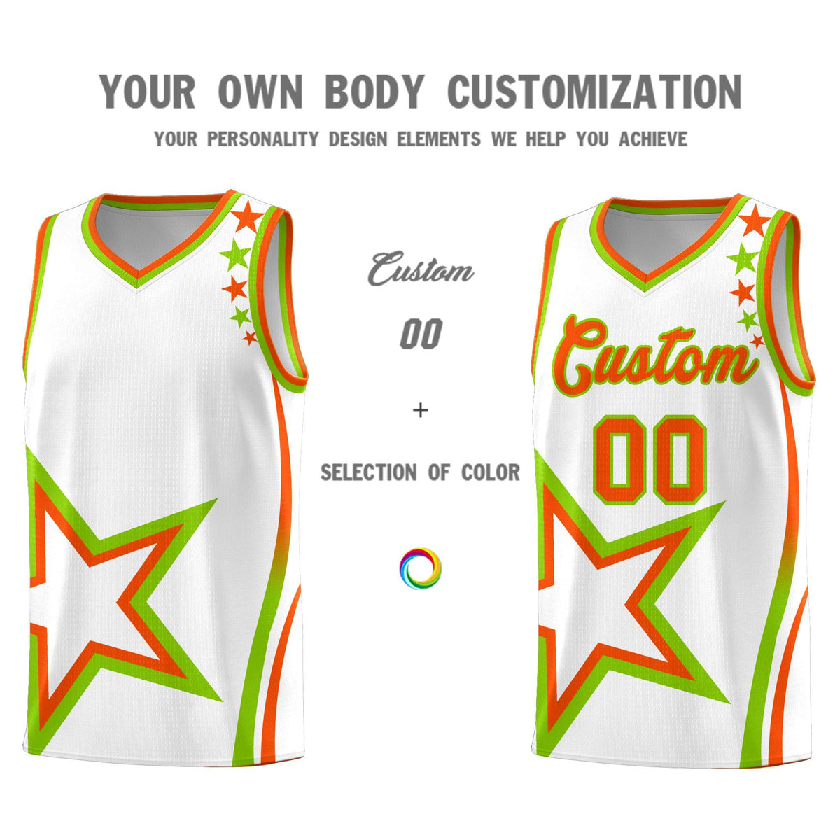 Custom Neon Green Navy-White Side Two-Tone Classic Sports Uniform Basketball Jersey |KXKSHOP