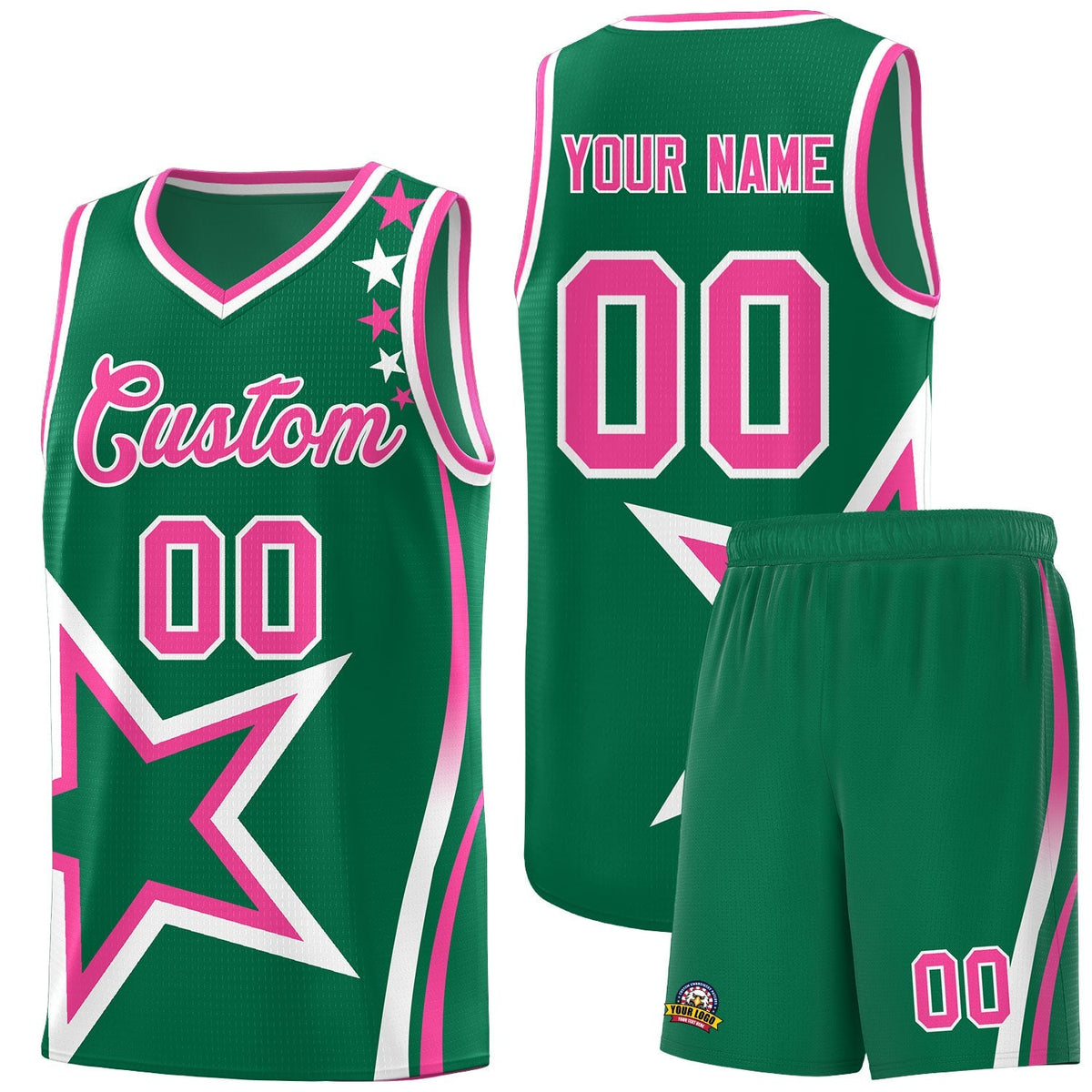 Custom Neon Green Navy-White Side Two-Tone Classic Sports Uniform Basketball Jersey |KXKSHOP