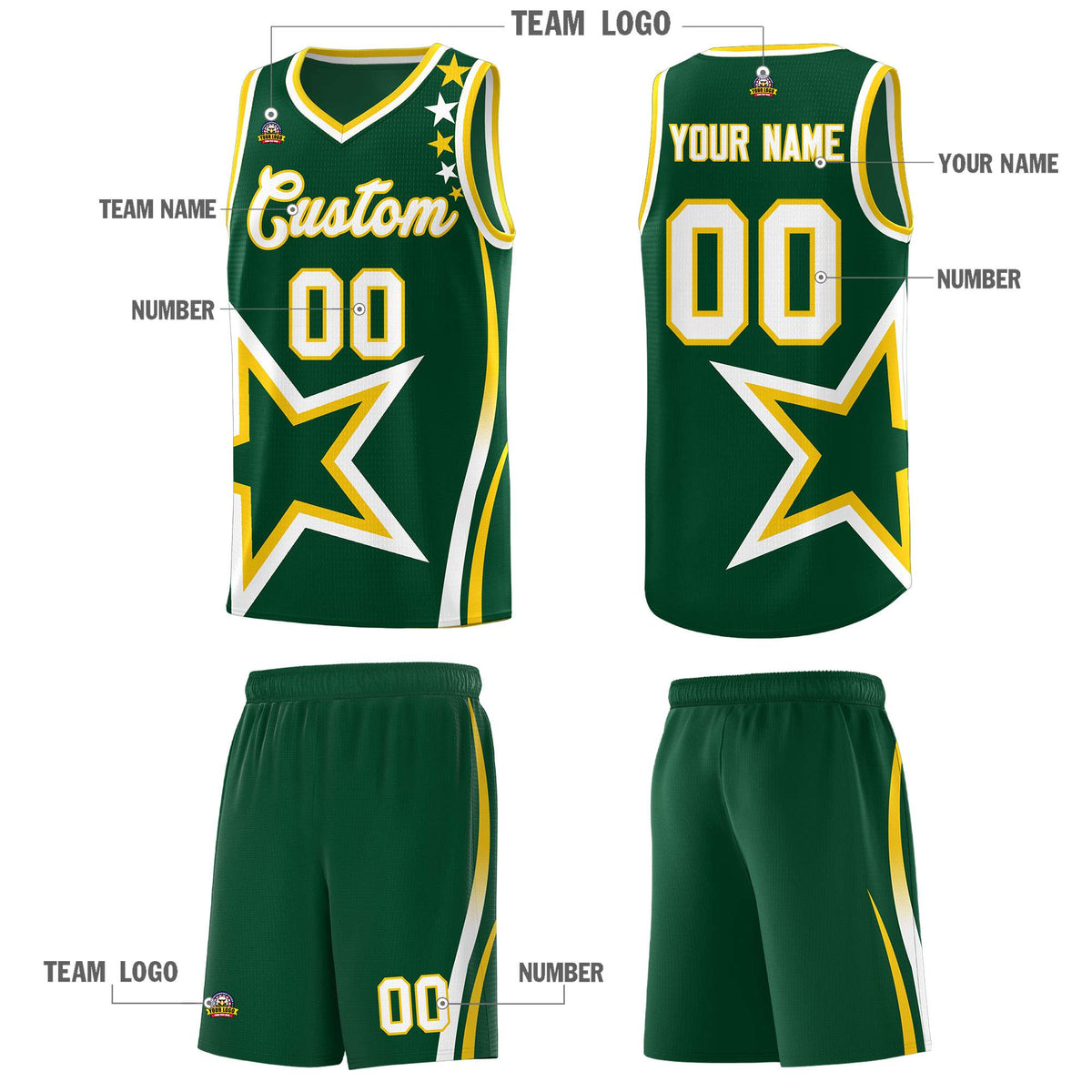 Custom Neon Green Navy-White Side Two-Tone Classic Sports Uniform Basketball Jersey |KXKSHOP