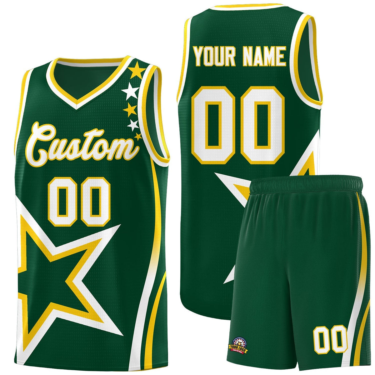 Custom Neon Green Navy-White Side Two-Tone Classic Sports Uniform Basketball Jersey |KXKSHOP
