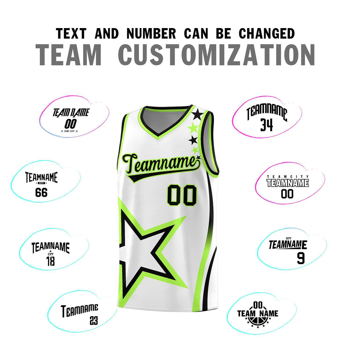 Custom Neon Green Navy-White Side Two-Tone Classic Sports Uniform Basketball Jersey |KXKSHOP