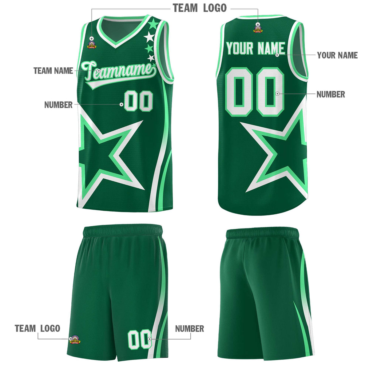 Custom Neon Green Navy-White Side Two-Tone Classic Sports Uniform Basketball Jersey |KXKSHOP