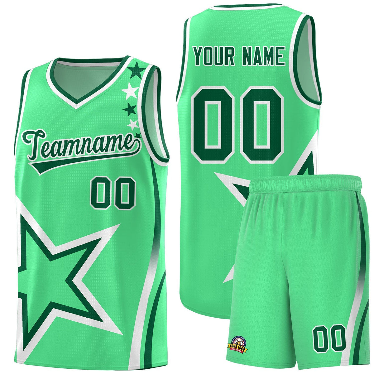 Custom Neon Green Navy-White Side Two-Tone Classic Sports Uniform Basketball Jersey |KXKSHOP