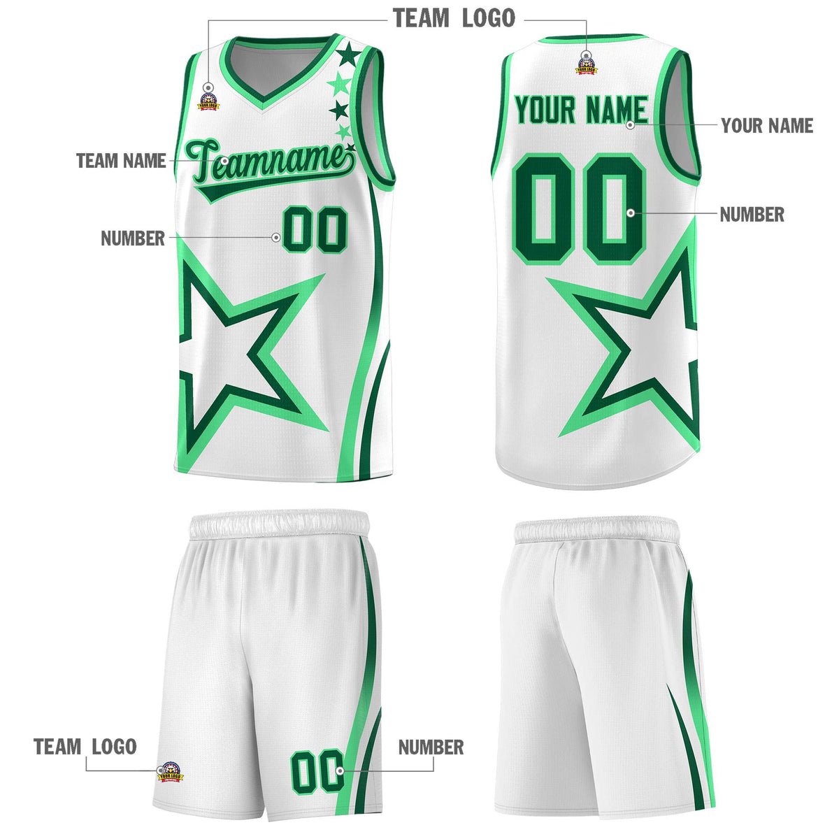 Custom Neon Green Navy-White Side Two-Tone Classic Sports Uniform Basketball Jersey |KXKSHOP