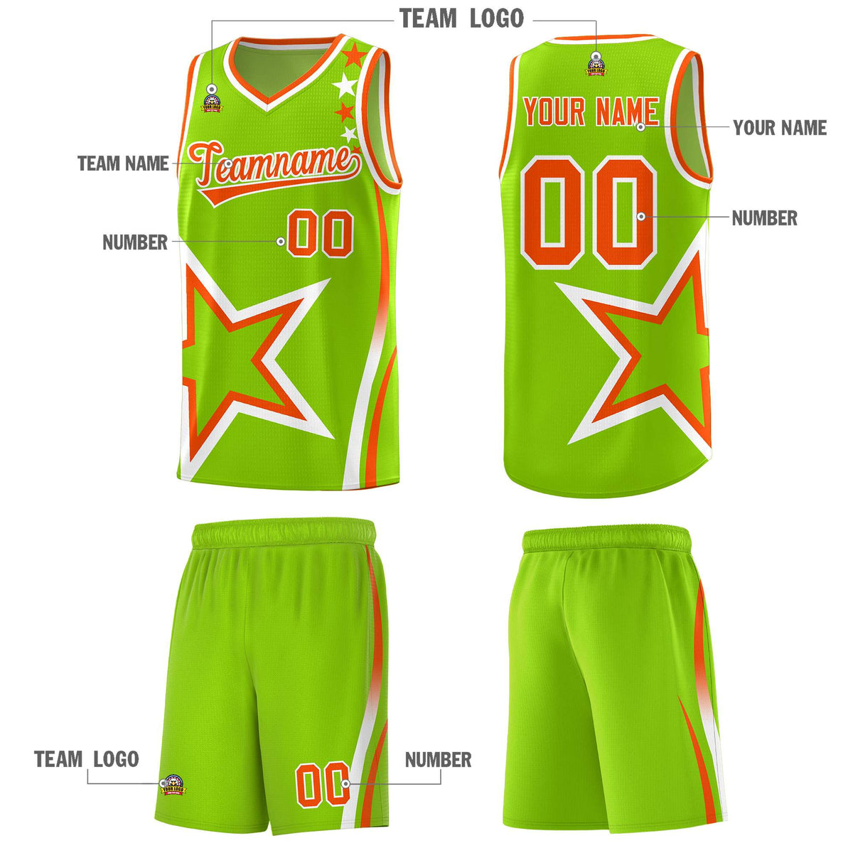Custom Neon Green Navy-White Side Two-Tone Classic Sports Uniform Basketball Jersey |KXKSHOP