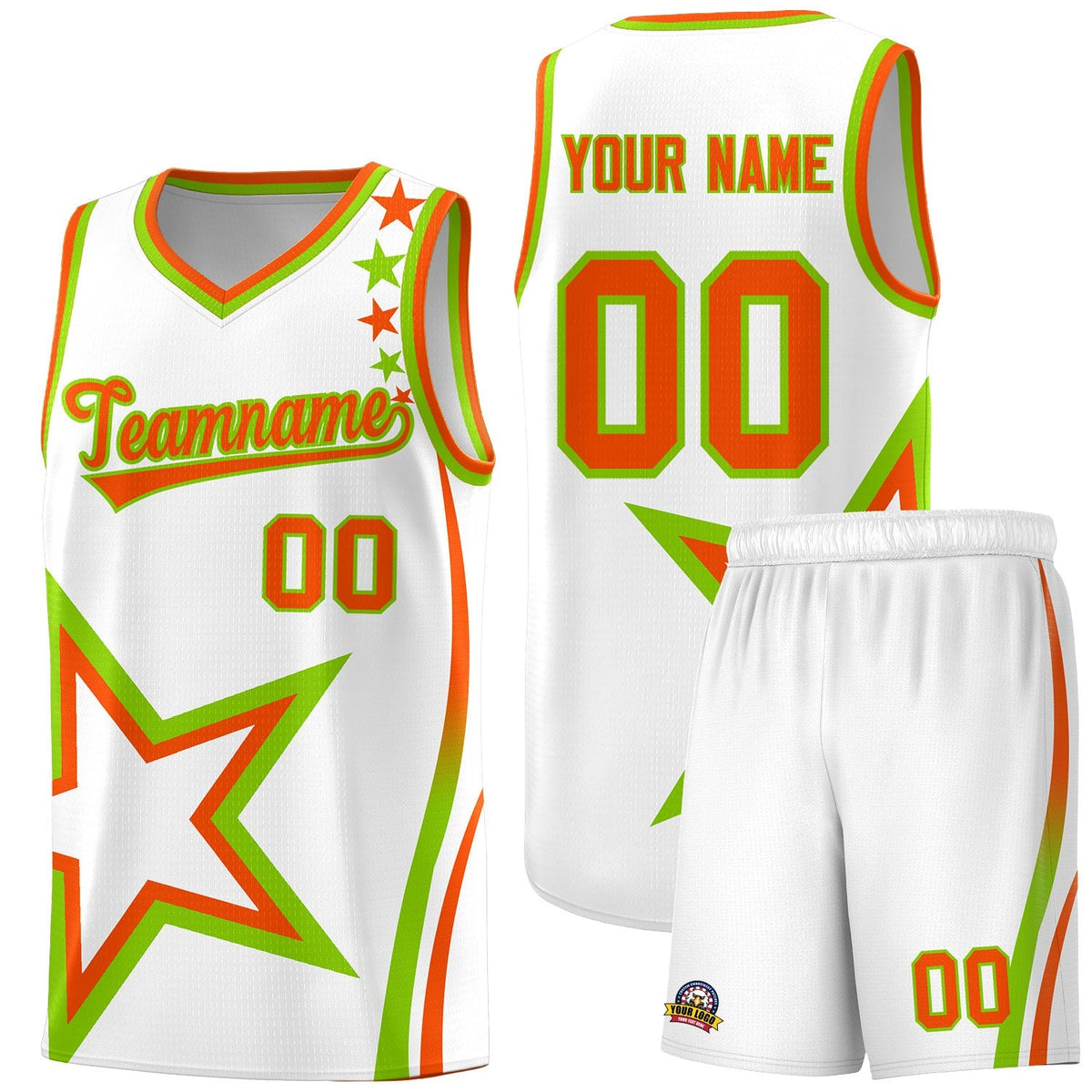 Custom Neon Green Navy-White Side Two-Tone Classic Sports Uniform Basketball Jersey |KXKSHOP