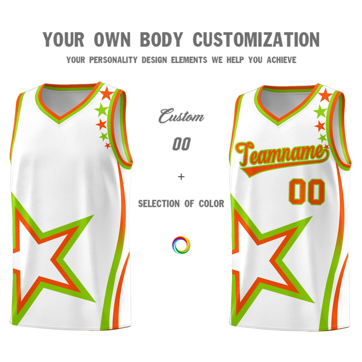 Custom Neon Green Navy-White Side Two-Tone Classic Sports Uniform Basketball Jersey |KXKSHOP