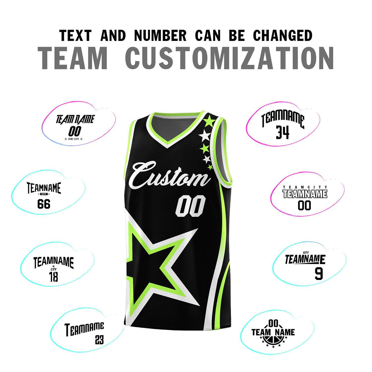 Custom Neon Green Navy-White Side Two-Tone Classic Sports Uniform Basketball Jersey |KXKSHOP