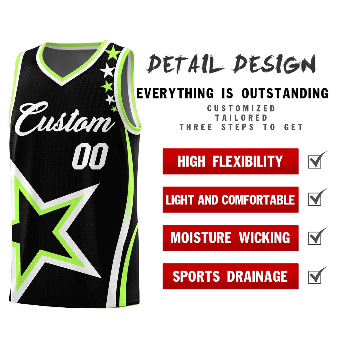 Custom Neon Green Navy-White Side Two-Tone Classic Sports Uniform Basketball Jersey |KXKSHOP