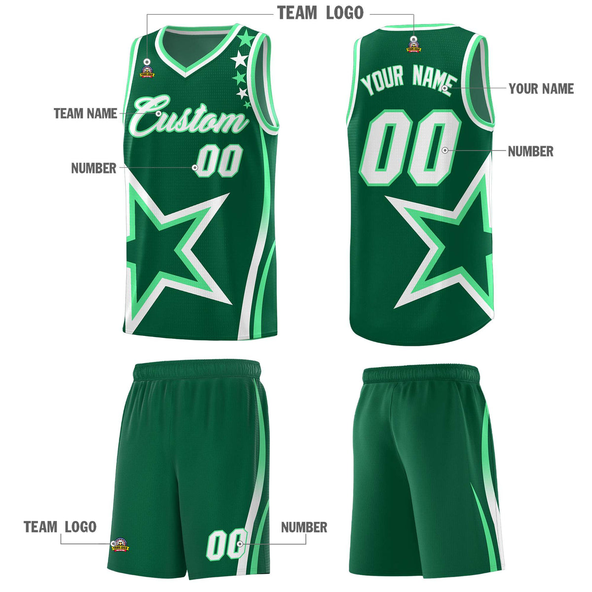 Custom Neon Green Navy-White Side Two-Tone Classic Sports Uniform Basketball Jersey |KXKSHOP