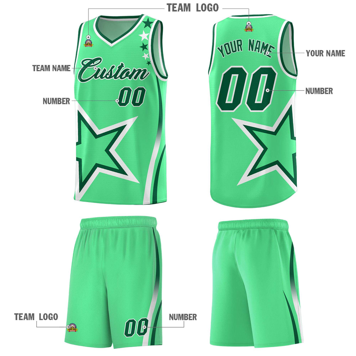 Custom Neon Green Navy-White Side Two-Tone Classic Sports Uniform Basketball Jersey |KXKSHOP