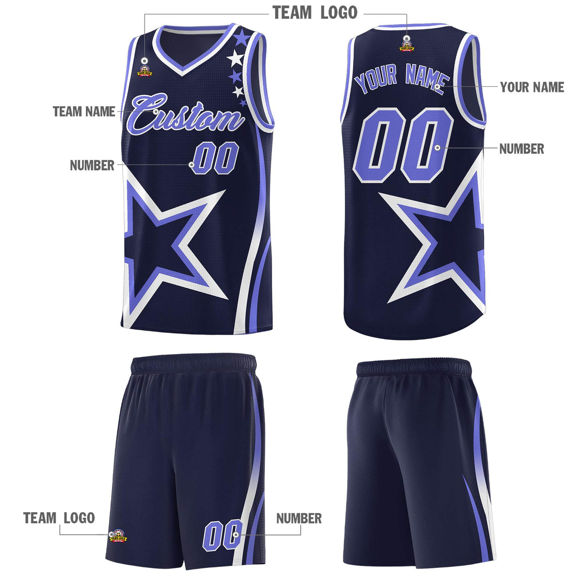 Custom Neon Green Navy-White Side Two-Tone Classic Sports Uniform Basketball Jersey |KXKSHOP