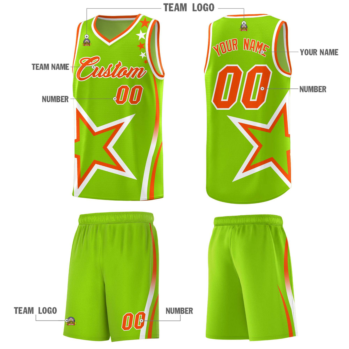 Custom Neon Green Navy-White Side Two-Tone Classic Sports Uniform Basketball Jersey |KXKSHOP