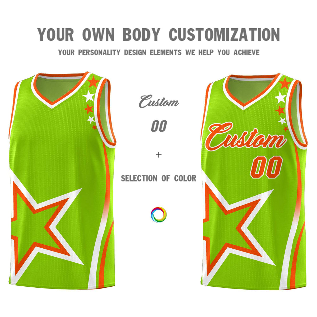 Custom Neon Green Navy-White Side Two-Tone Classic Sports Uniform Basketball Jersey |KXKSHOP