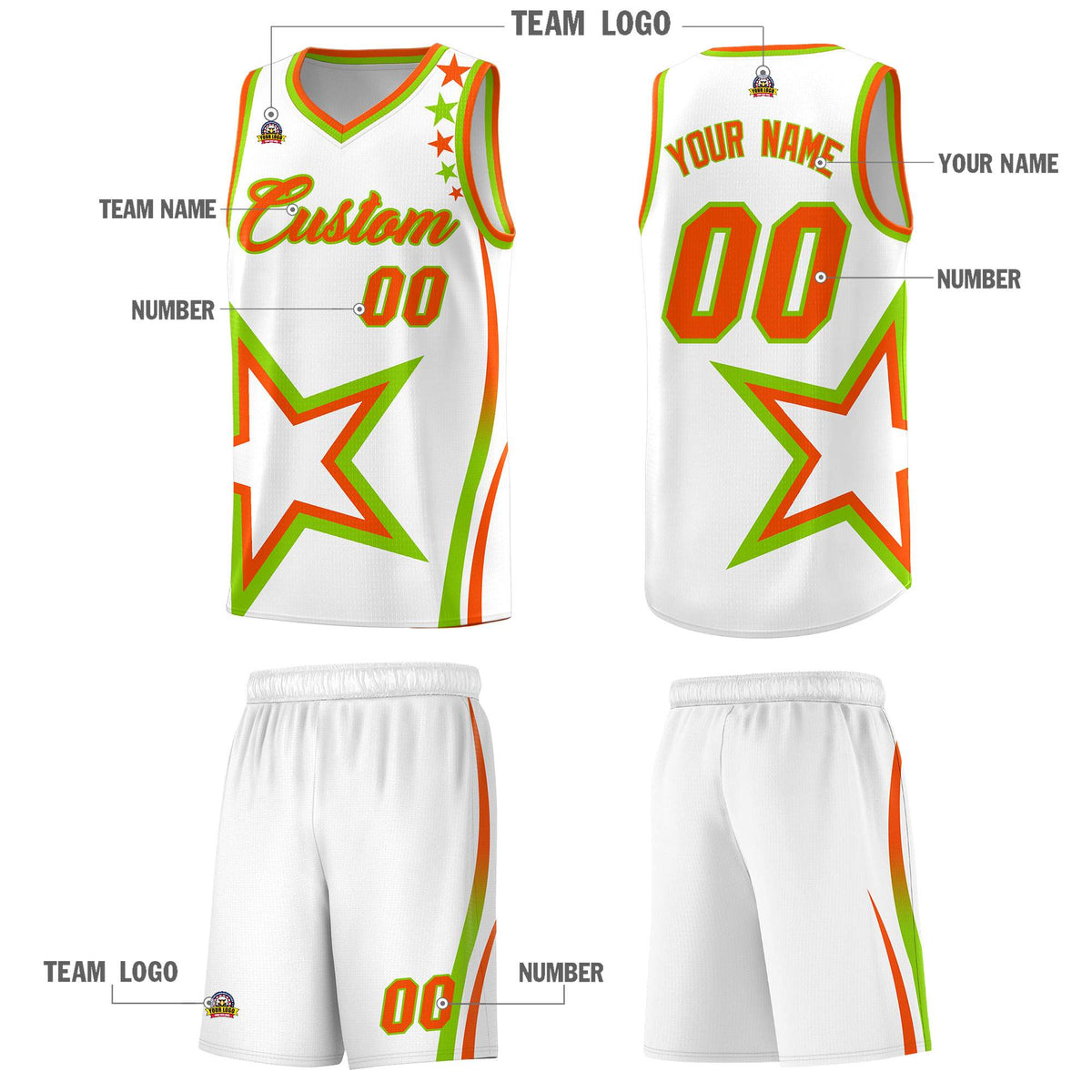 Custom Neon Green Navy-White Side Two-Tone Classic Sports Uniform Basketball Jersey |KXKSHOP