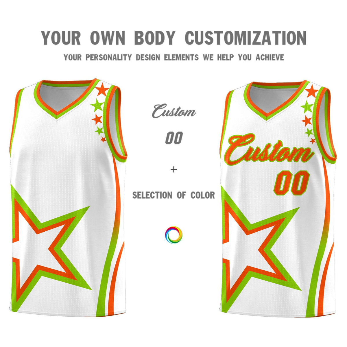 Custom Neon Green Navy-White Side Two-Tone Classic Sports Uniform Basketball Jersey |KXKSHOP