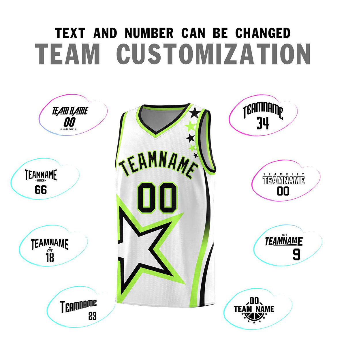 Custom Neon Green Navy-White Side Two-Tone Classic Sports Uniform Basketball Jersey |KXKSHOP