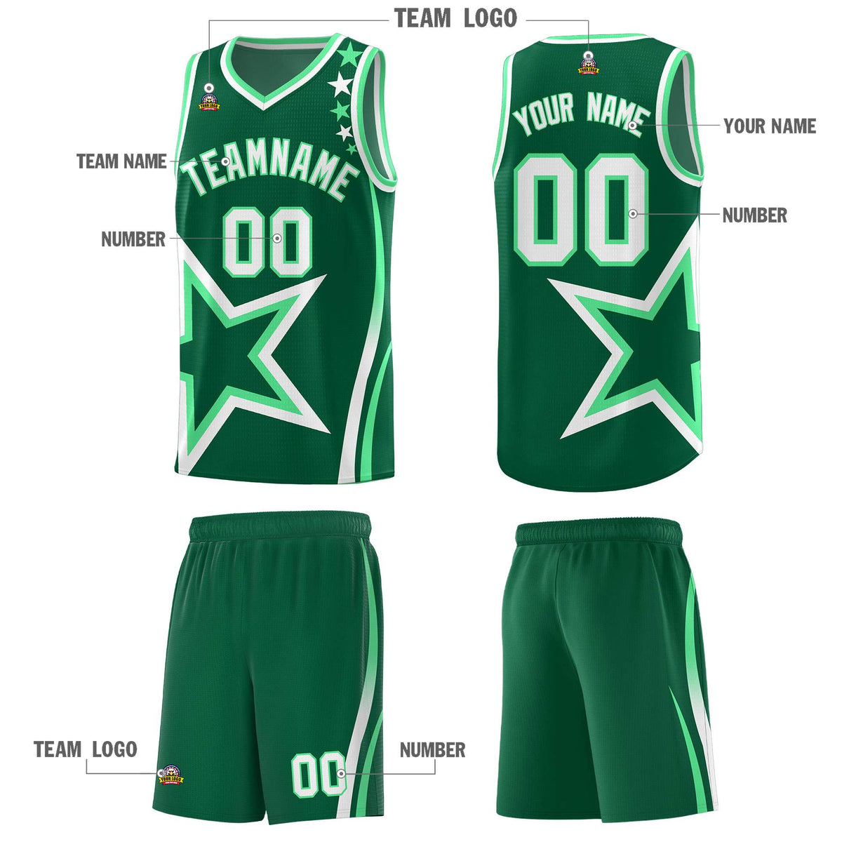 Custom Neon Green Navy-White Side Two-Tone Classic Sports Uniform Basketball Jersey |KXKSHOP