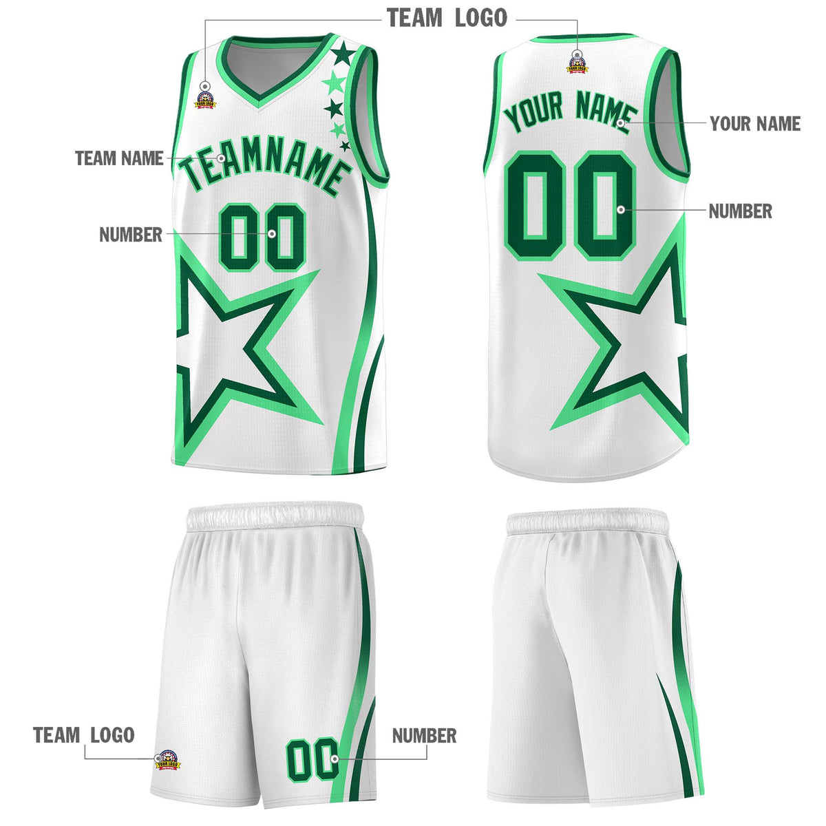 Custom Neon Green Navy-White Side Two-Tone Classic Sports Uniform Basketball Jersey |KXKSHOP