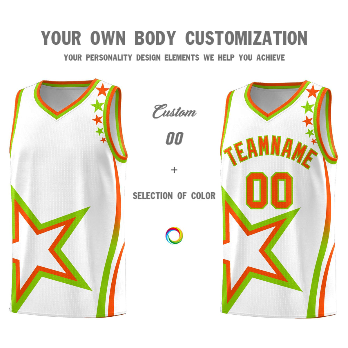 Custom Neon Green Navy-White Side Two-Tone Classic Sports Uniform Basketball Jersey |KXKSHOP