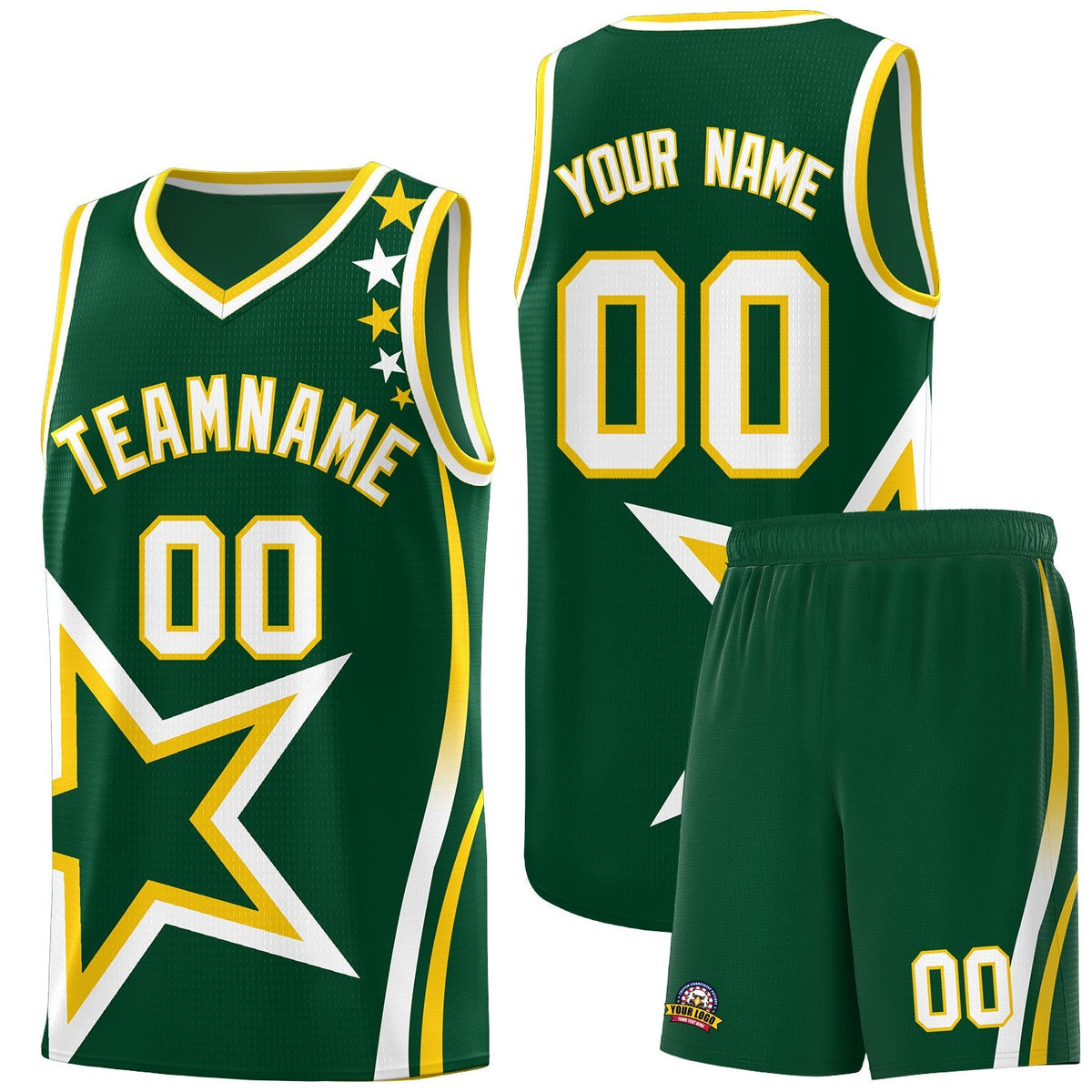 Custom Neon Green Navy-White Side Two-Tone Classic Sports Uniform Basketball Jersey |KXKSHOP