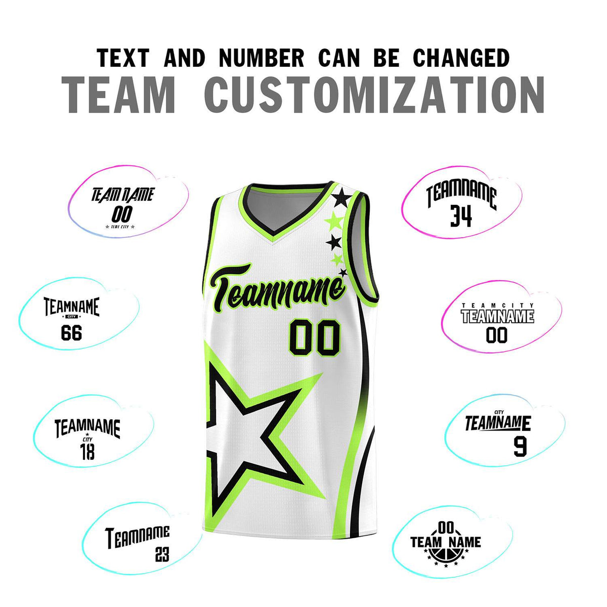 Custom Neon Green Navy-White Side Two-Tone Classic Sports Uniform Basketball Jersey |KXKSHOP