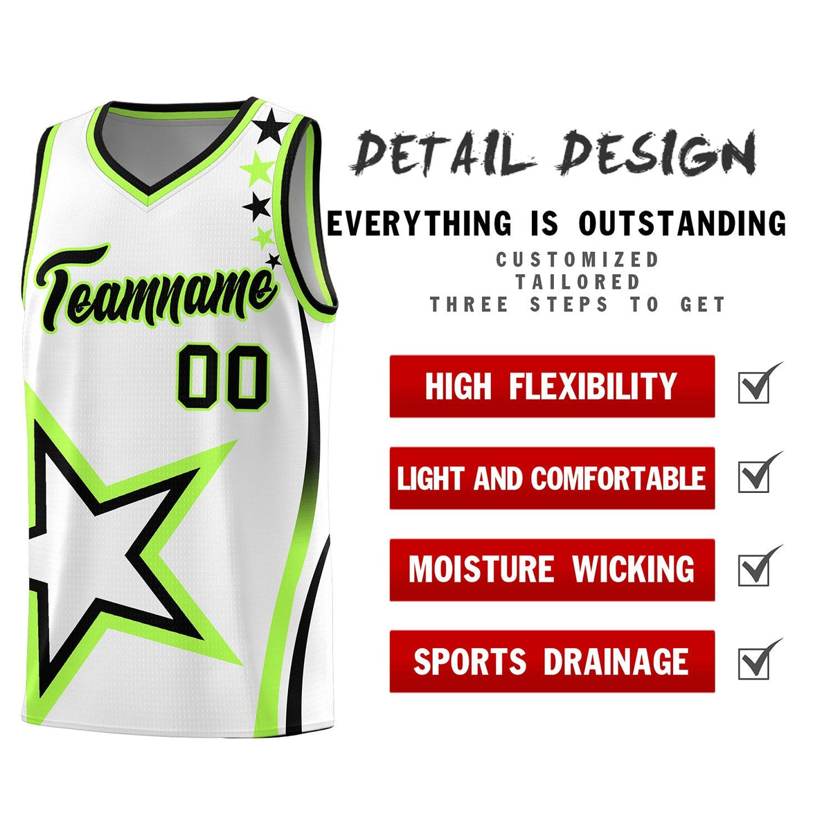 Custom Neon Green Navy-White Side Two-Tone Classic Sports Uniform Basketball Jersey |KXKSHOP