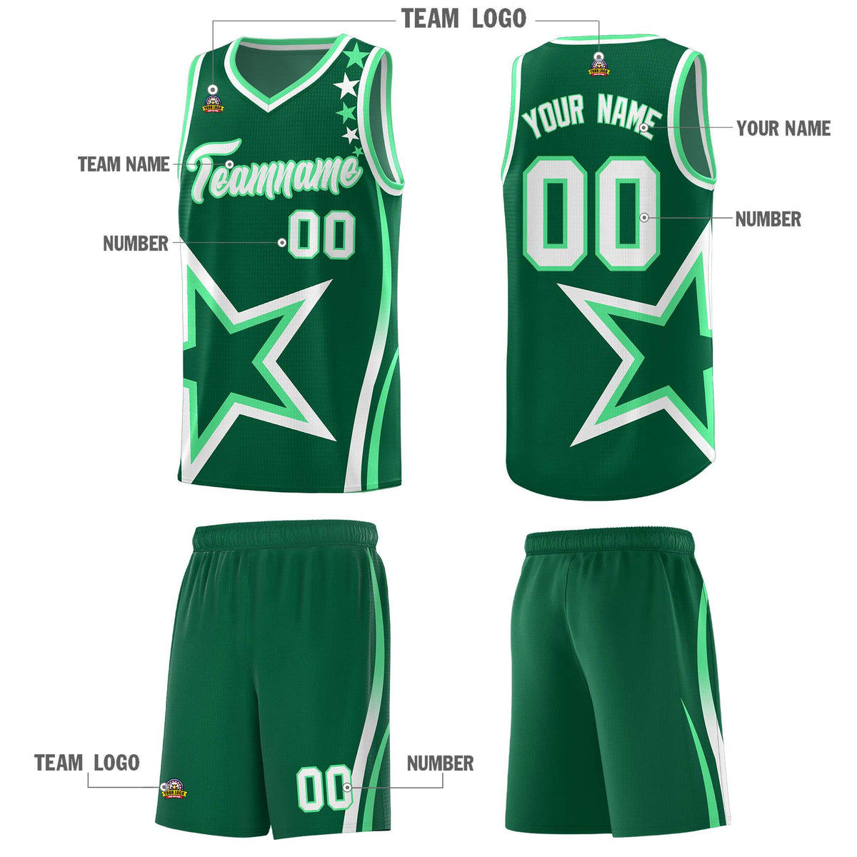 Custom Neon Green Navy-White Side Two-Tone Classic Sports Uniform Basketball Jersey |KXKSHOP