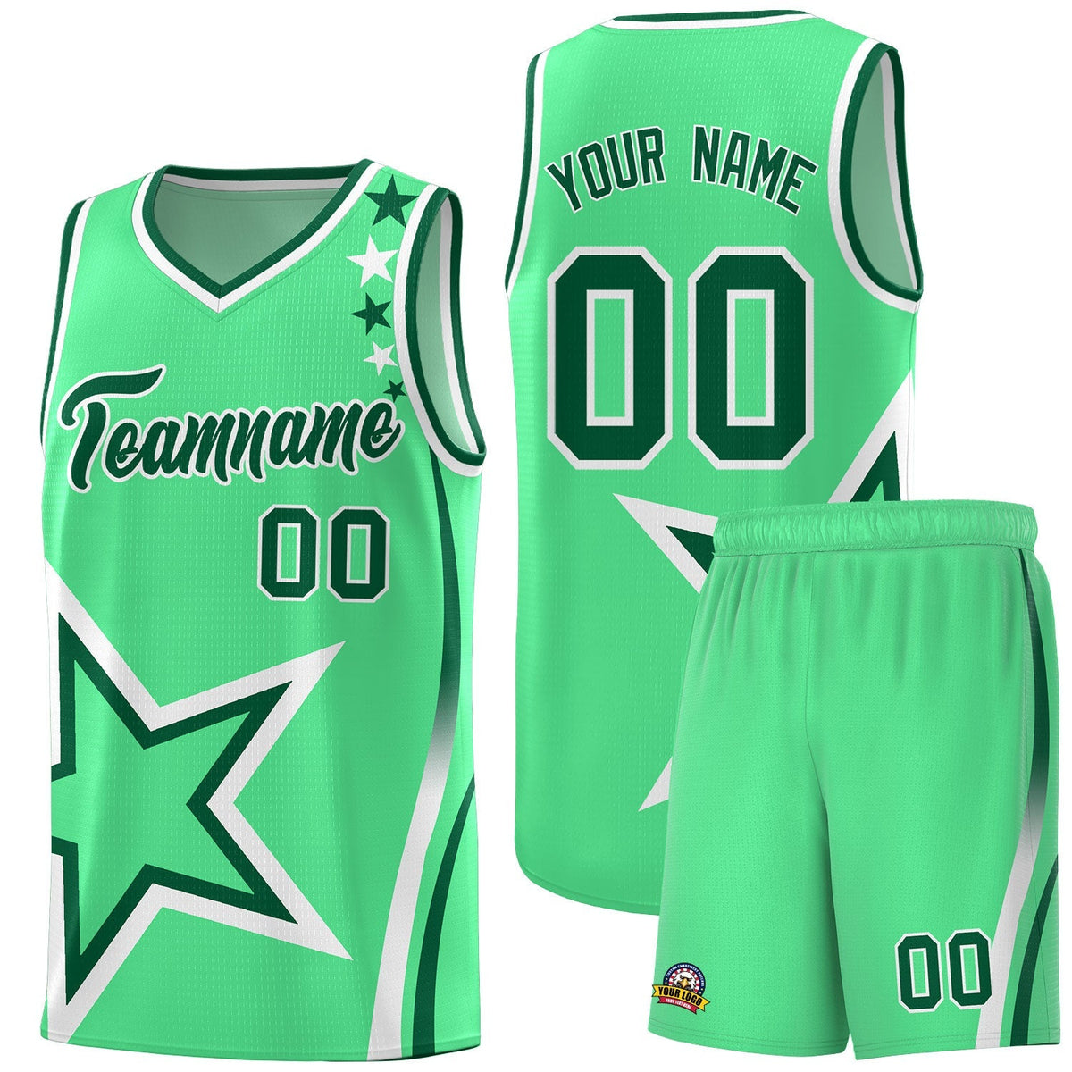 Custom Neon Green Navy-White Side Two-Tone Classic Sports Uniform Basketball Jersey |KXKSHOP