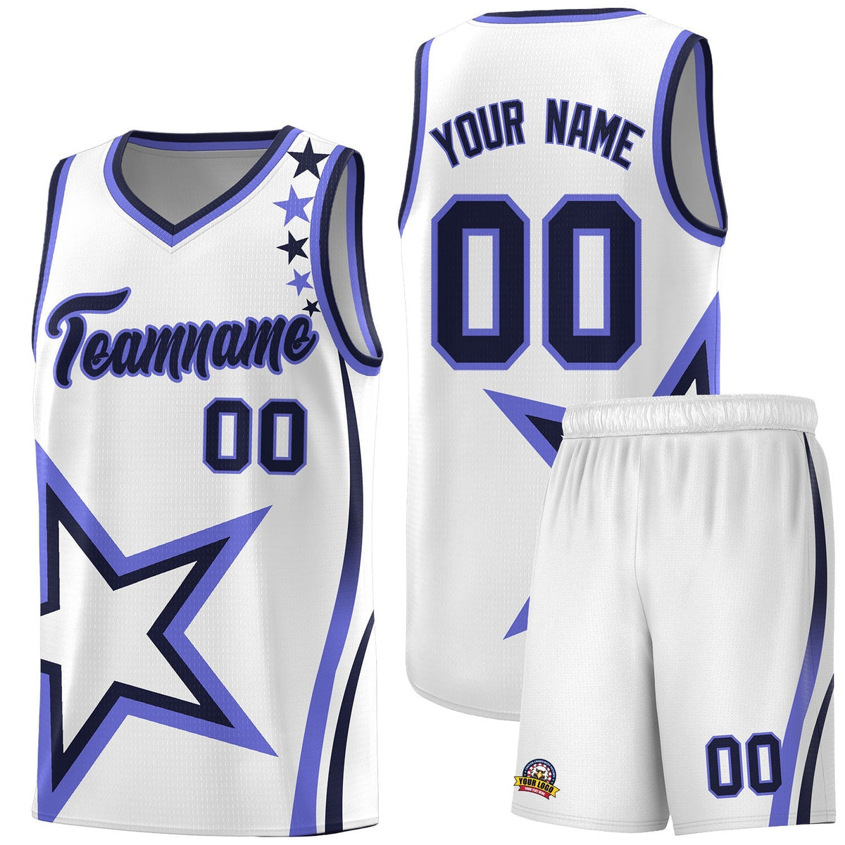 Custom Neon Green Navy-White Side Two-Tone Classic Sports Uniform Basketball Jersey |KXKSHOP