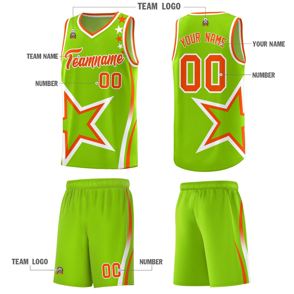 Custom Neon Green Navy-White Side Two-Tone Classic Sports Uniform Basketball Jersey |KXKSHOP