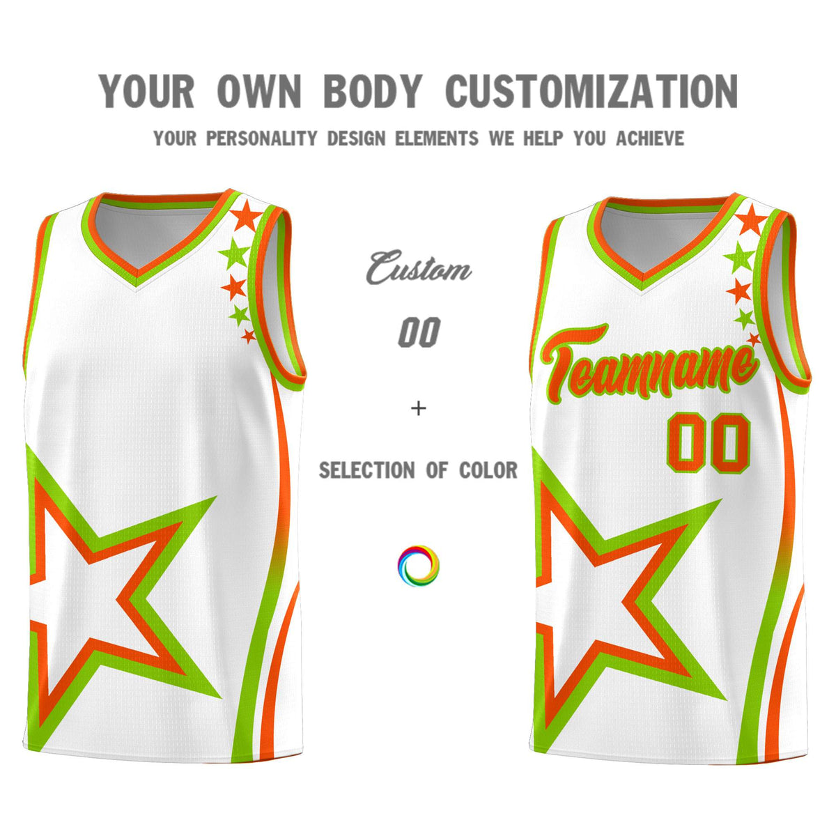Custom Neon Green Navy-White Side Two-Tone Classic Sports Uniform Basketball Jersey |KXKSHOP