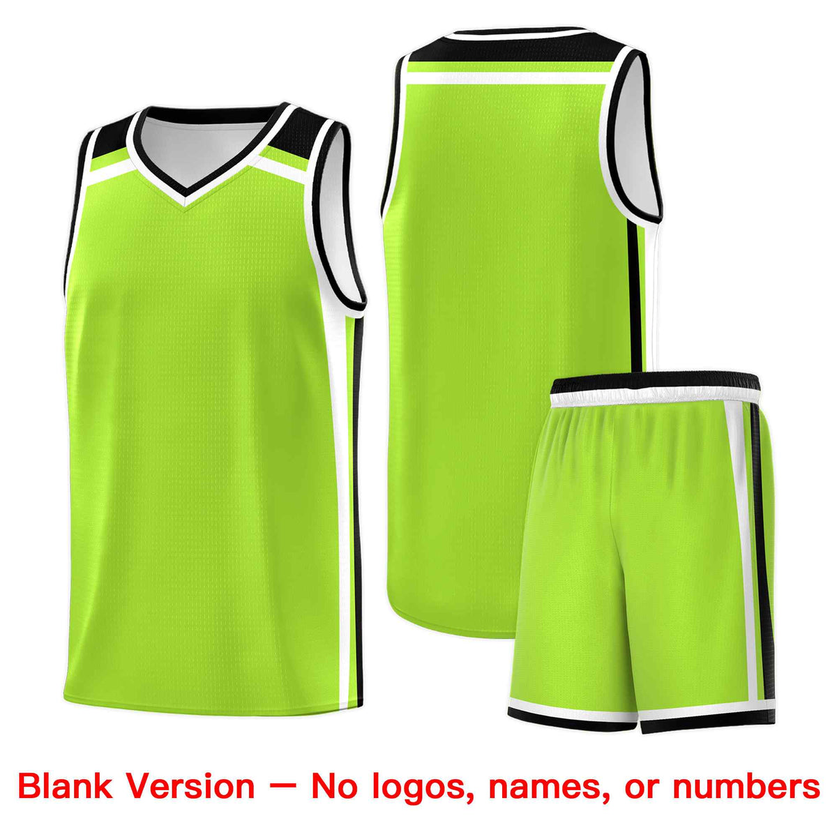Custom Neon Green White Black Trendy Color Charge Series Sports Uniform Basketball Jersey| KXKSHOP