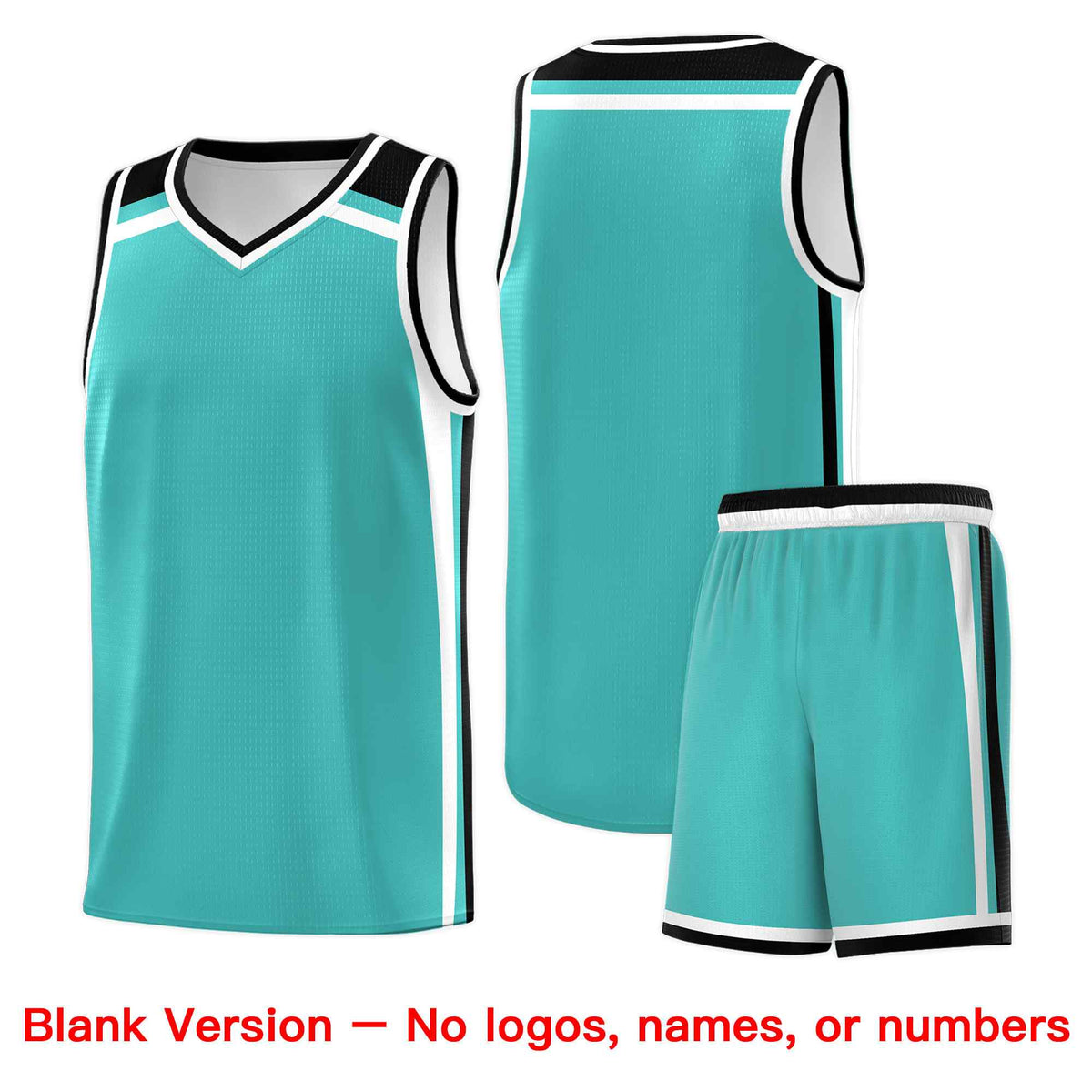 Custom Teal White Black Trendy Color Charge Series Sports Uniform Basketball Jersey| KXKSHOP