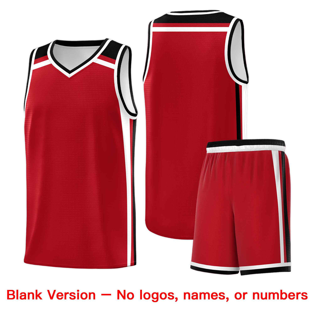 Custom Red White Black Trendy Color Charge Series Sports Uniform Basketball Jersey| KXKSHOP