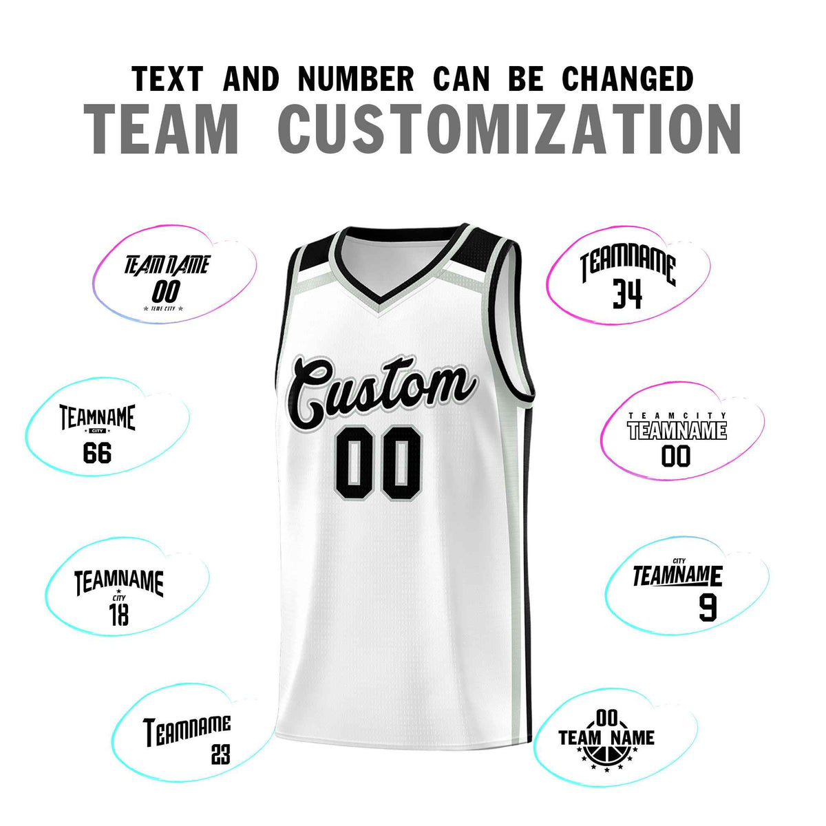 Custom White Gray Black Trendy Color Charge Series Sports Uniform Basketball Jersey| KXKSHOP