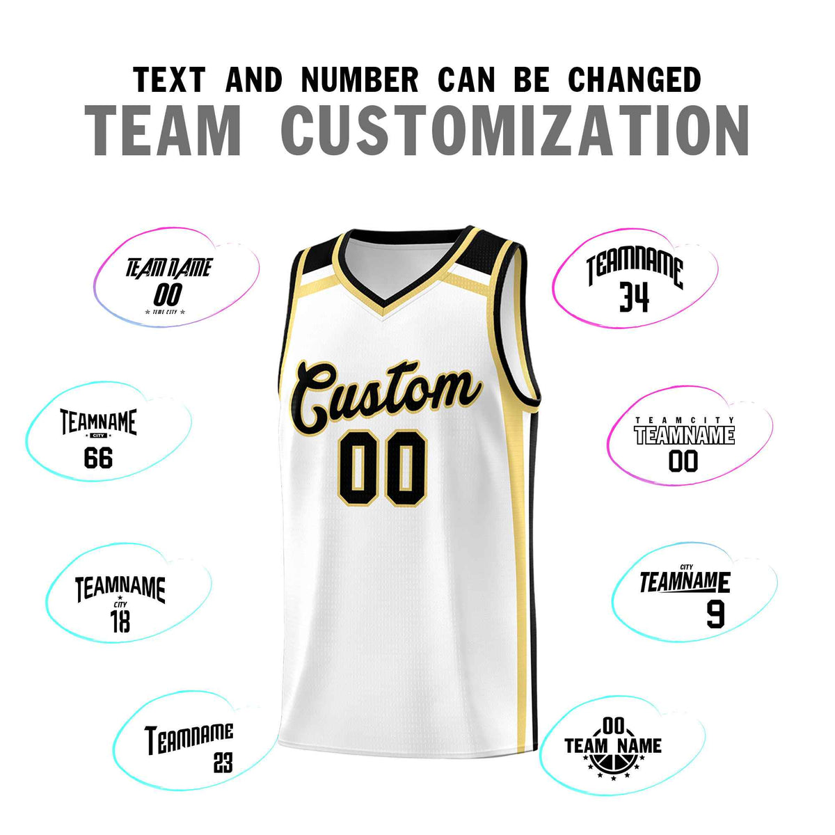 Custom White Khaki Black Trendy Color Charge Series Sports Uniform Basketball Jersey| KXKSHOP
