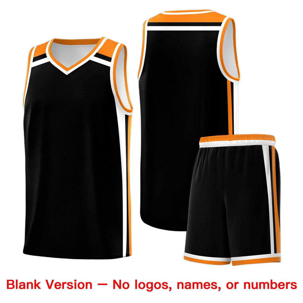 Custom Black Orange White Trendy Color Charge Series Sports Uniform Basketball Jersey| KXKSHOP