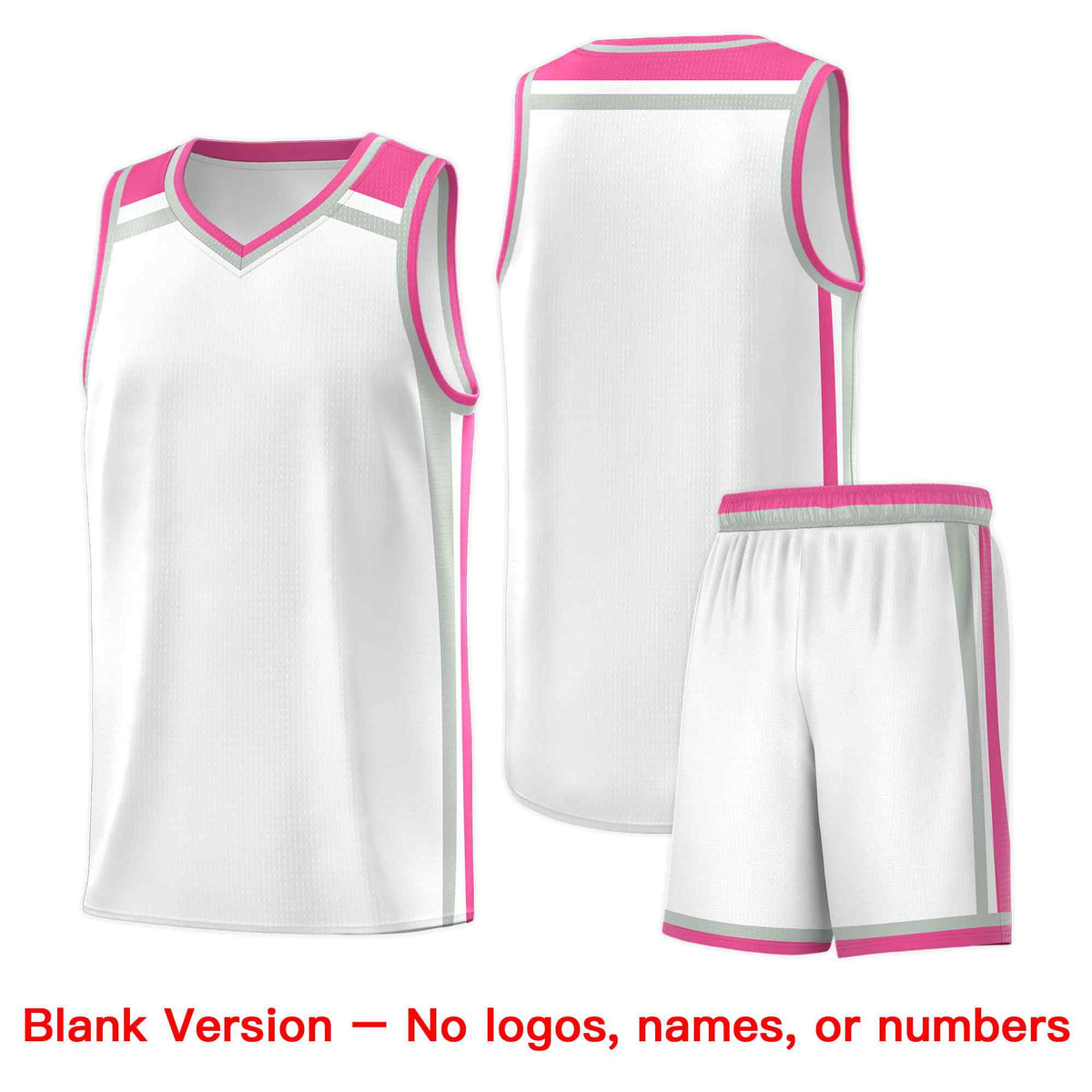 Custom White Gray Pink Trendy Color Charge Series Sports Uniform Basketball Jersey| KXKSHOP
