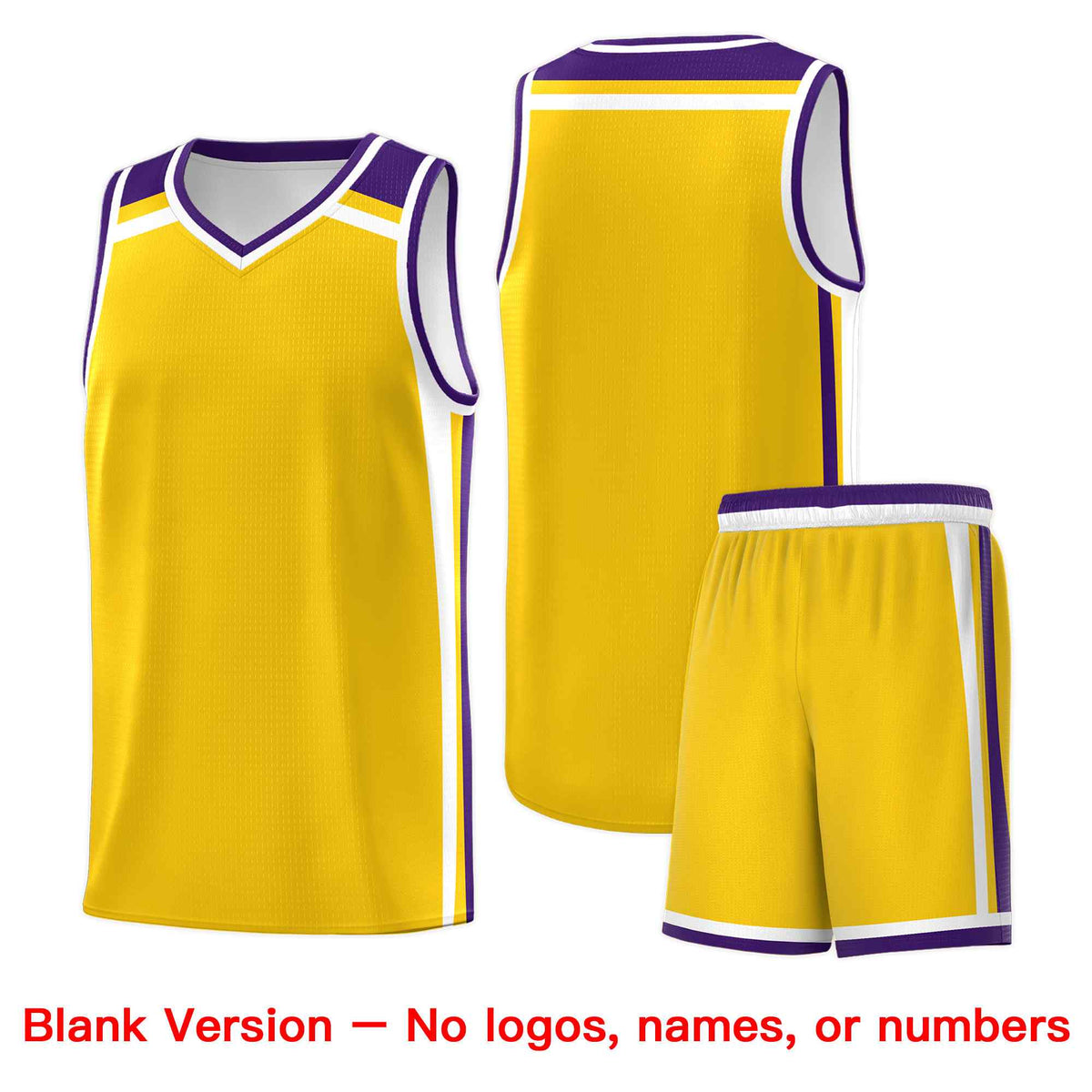Custom Gold Purple White Trendy Color Charge Series Sports Uniform Basketball Jersey| KXKSHOP