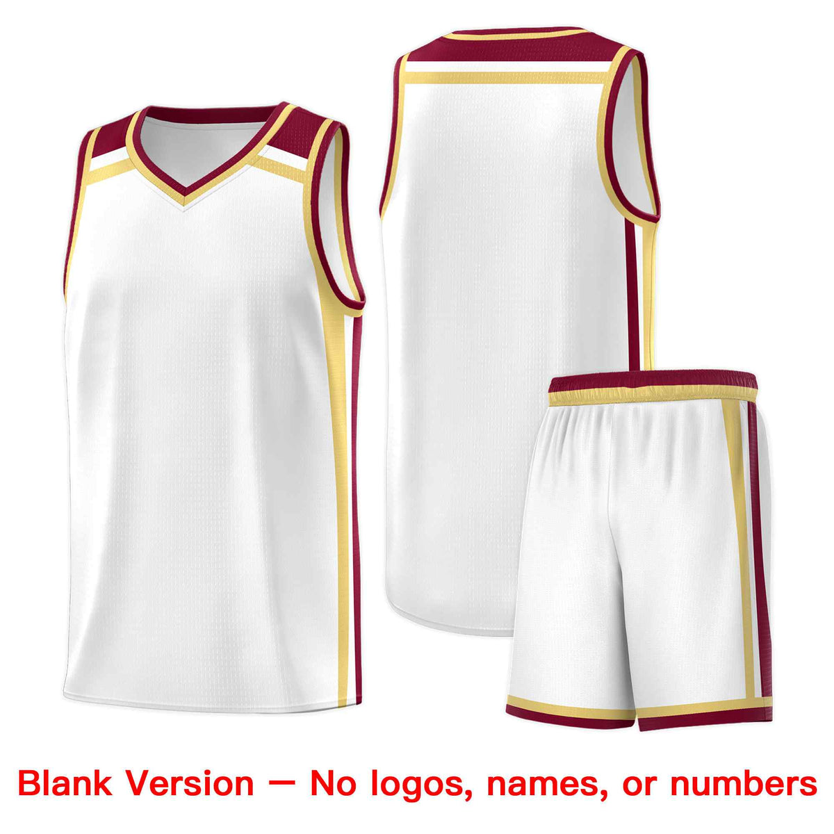 Custom White Khaki Crimson Trendy Color Charge Series Sports Uniform Basketball Jersey