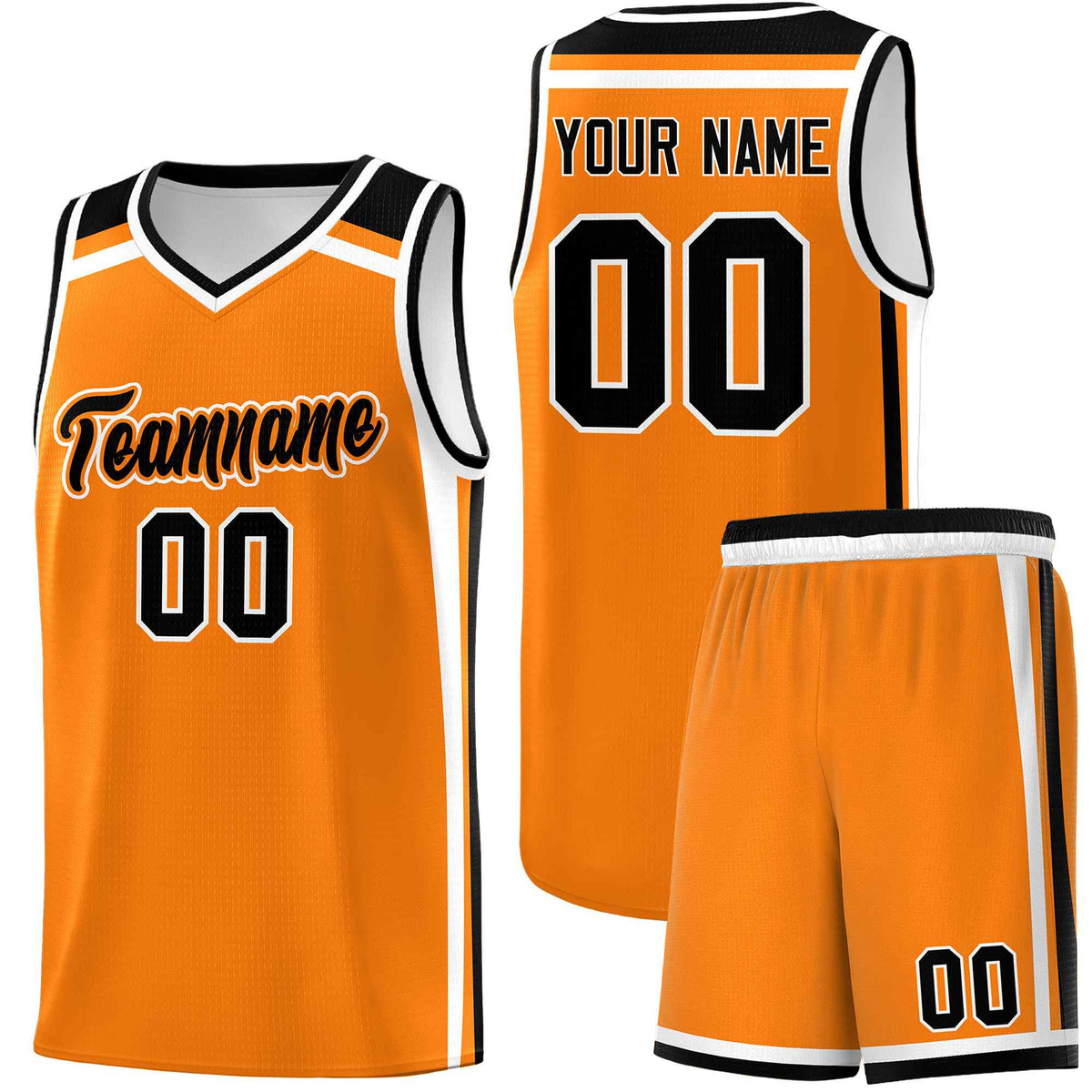 Custom Orange Black White Trendy Color Charge Series Sports Uniform Basketball Jersey