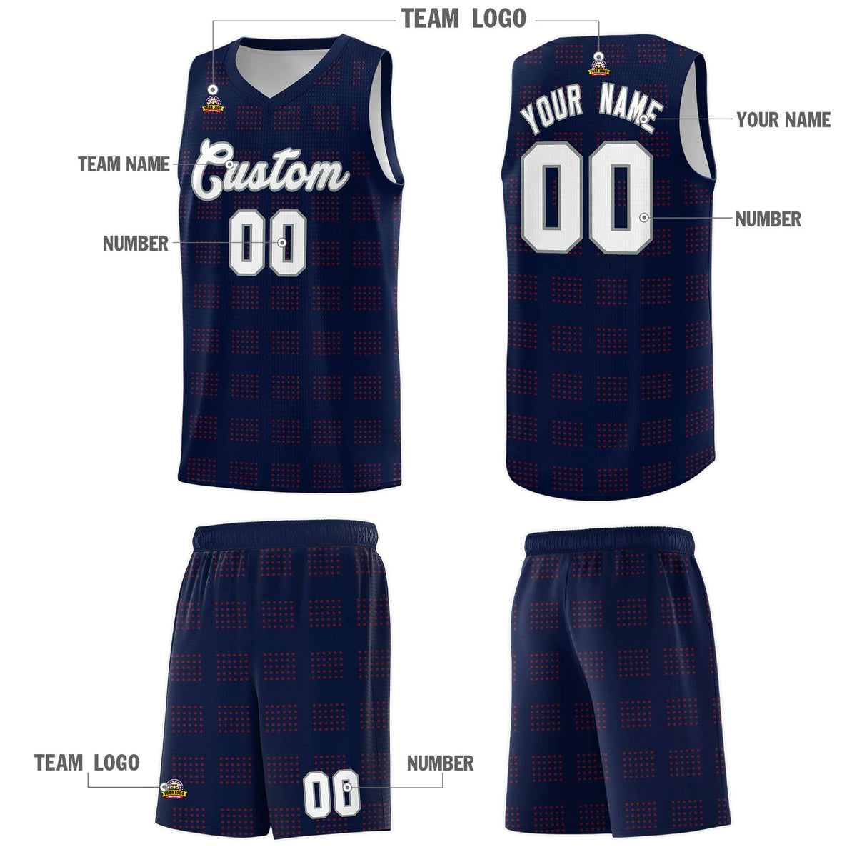 Custom Neon Green Navy-White Side Two-Tone Classic Sports Uniform Basketball Jersey |KXKSHOP